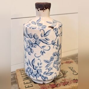 Beautiful Rustic Floral Vase NEW 8" 🇺🇲